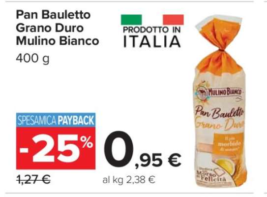 Pan Bauletto Grano Duro Mulino Bianco