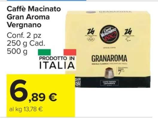 Caffè Macinato Gran Aroma Vergnano