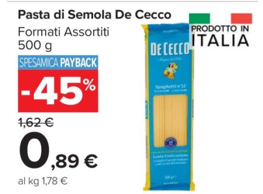 Pasta di Semola De Cecco