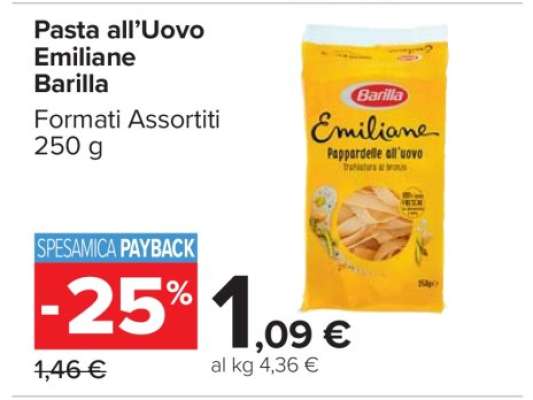 PASTA ALL'UOVO EMILIANE BARILLA