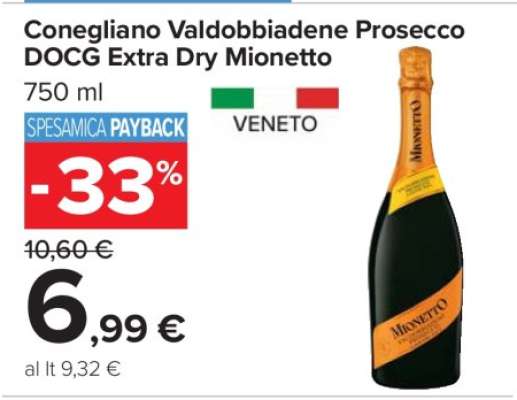 Conegliano Valdobbiadene Prosecco DOCG Extra Dry Mionetto