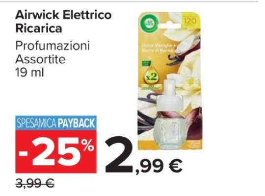 Airwick Elettrico Ricarica