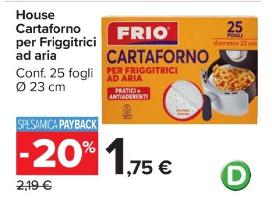 House Carta Forno per Friggitrici ad aria