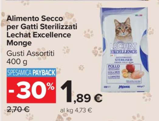 Alimento Secco per Gatti Sterilizzati Lechat Excellence Monge