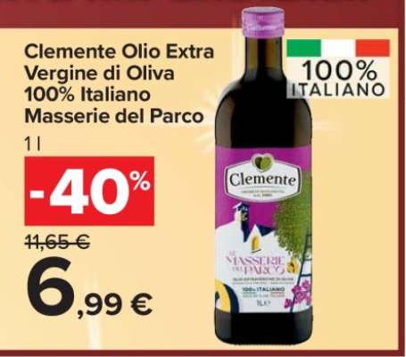 Clemente Olio Extra Vergine di Oliva 100% Italiano Masserie del Parco