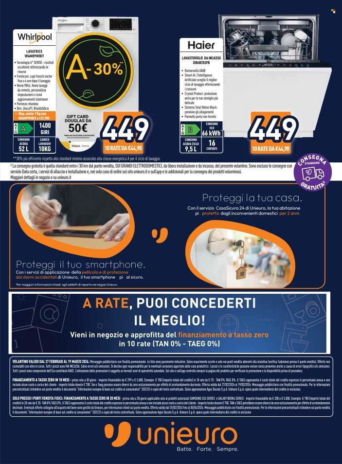 Volantino Unieuro - 27/2/2026 - 19/3/2026. Pagina 34