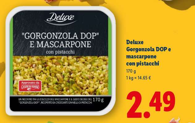 Deluxe Gorgonzola DOP e mascarpone con pistacchi