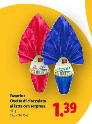 Favorina Ovetto di cioccolato al latte con sorpresa