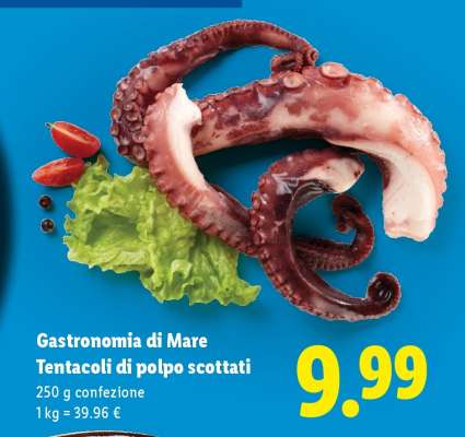 Gastronomia di Mare Tentacoli di polpo scottati