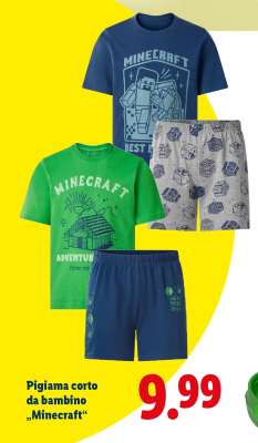 Pigiama corto da bambino 'Minecraft'