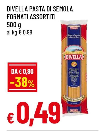 DIVELLA PASTA DI SEMOLA FORMATI ASSORTITI
