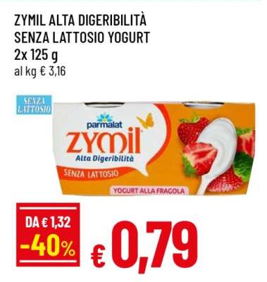 ZYMIL ALTA DIGERIBILITÀ SENZA LATTOSIO YOGURT