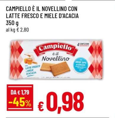 CAMPIELLO È IL NOVELLINO CON LATTE FRESCO E MIELE D'ACACIA