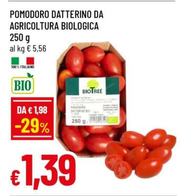 POMODORO DATTERINO DA AGRICOLTURA BIOLOGICA