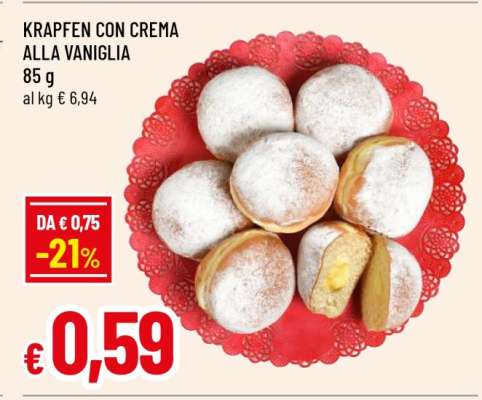 KRAPFEN CON CREMA ALLA VANIGLIA