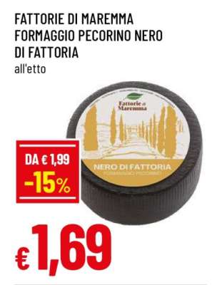 FATTORIE DI MAREMMA FORMAGGIO PECORINO NERO DI FATTORIA