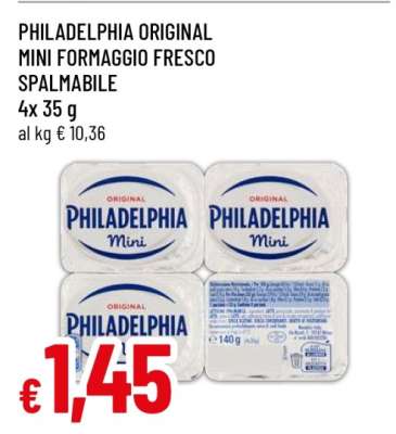PHILADELPHIA ORIGINAL MINI FORMAGGIO FRESCO SPALMABILE