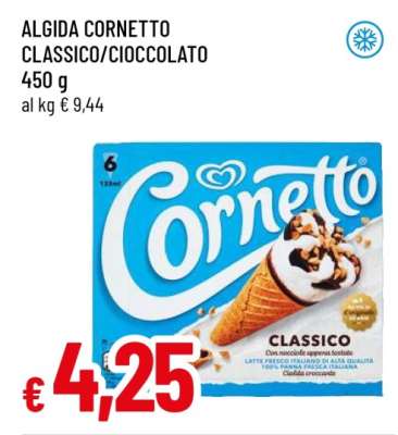 ALGIDA CORNETTO CLASSICO/CIOCCOLATO