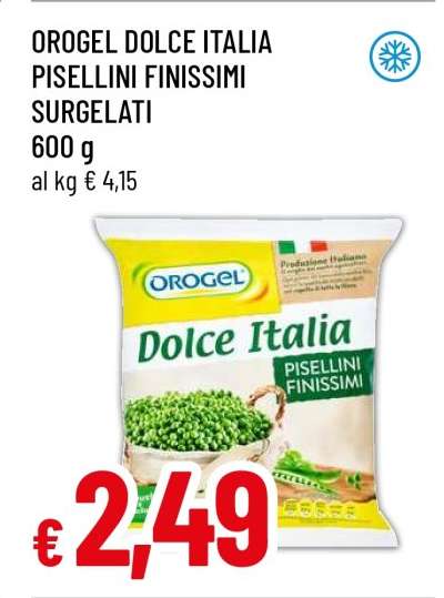 OROGEL DOLCE ITALIA PISELLINI FINISSIMI SURGELATI