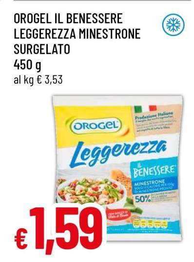OROGEL IL BENESSERE LEGGEREZZA MINESTRONE SURGELATO