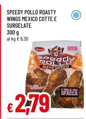 SPEEDY POLLO ROASTY WINGS MEXICO COTTE E SURGELATE