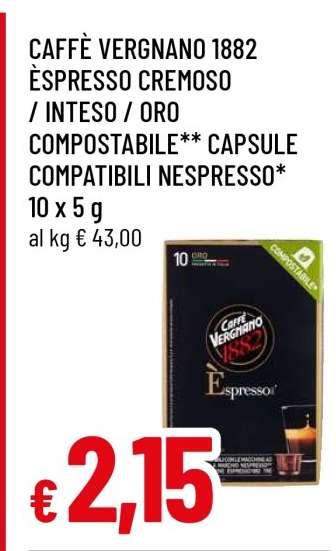 CAFFÈ VERGNANO 1882 ÈSPRESSO CREMOSO / INTESO / ORO