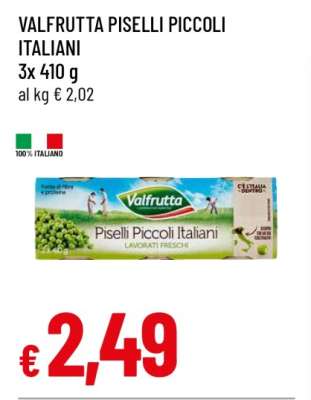 VALFRUTTA PISELLI PICCOLI ITALIANI