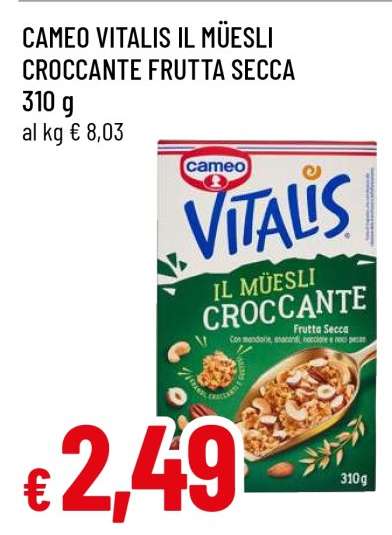 Cameo Vitalis Il Müesli Croccante Frutta Secca