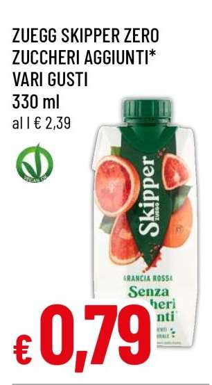 Zuegg Skipper Zero Zuccheri Aggiunti Vari Gusti