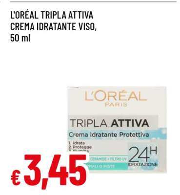 L'ORÉAL TRIPLA ATTIVA CREMA IDRATANTE VISO, 50 ml
