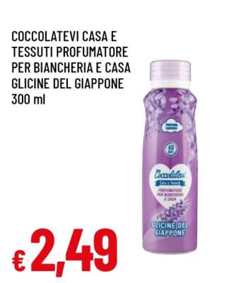 COCCOLATEVI CASA E TESSUTI PROFUMATORE PER BIANCHERIA E CASA GLICINE DEL GIAPPONE