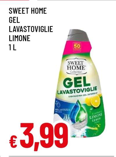SWEET HOME GEL LAVASTOVIGLIE LIMONE 1 L
