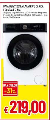 DAYA DSW712618A LAVATRICE CARICA FRONTALE 7 KG