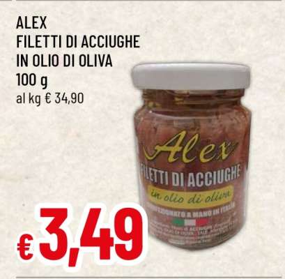 ALEX FILETTI DI ACCIUGHE IN OLIO DI OLIVA