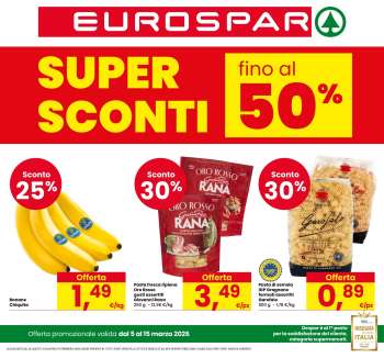 Volantino Eurospar - 5/3/2026 - 15/3/2026.