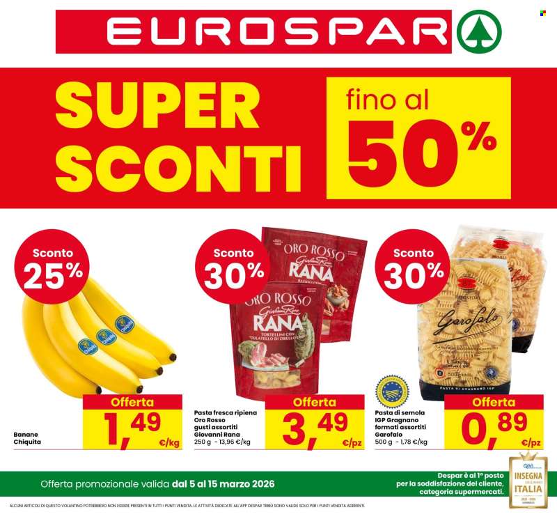 Volantino Eurospar - 5/3/2026 - 15/3/2026.
