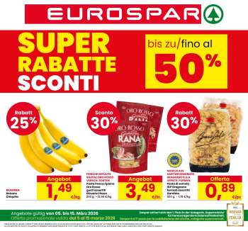 Volantino Eurospar - 5/3/2026 - 15/3/2026.