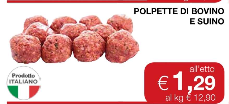 POLPETTE DI BOVINO E SUINO
