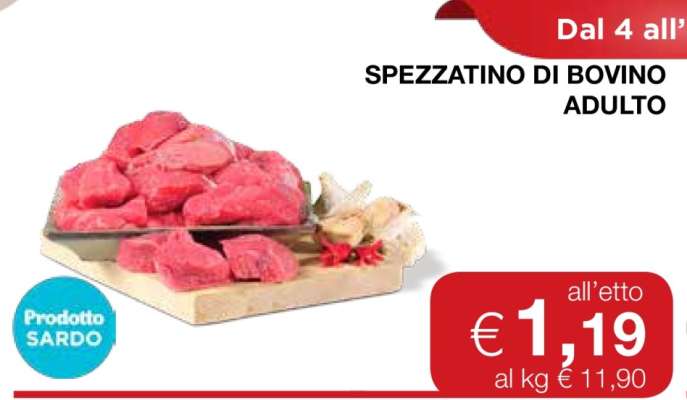 Spezzatino di bovino adulto