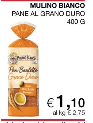 MULINO BIANCO PANE AL GRANO DURO