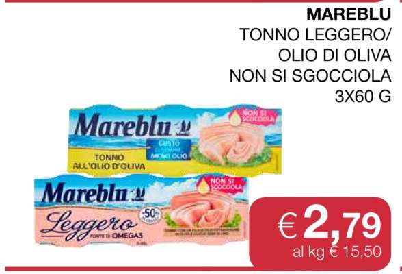 MAREBLU TONNO LEGGERO/OLIO DI OLIVA