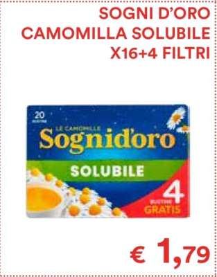 SOGNI D’ORO CAMOMILLA SOLUBILE X16+4 FILTRI