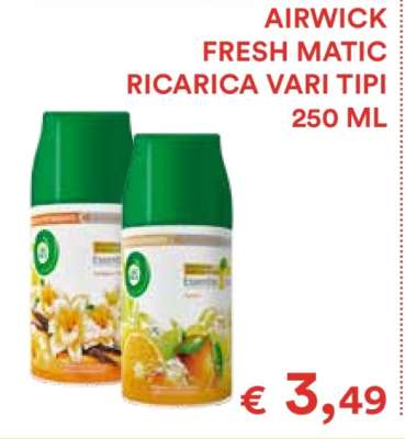 AIRWICK FRESH MATIC RICARICA VARI TIPI