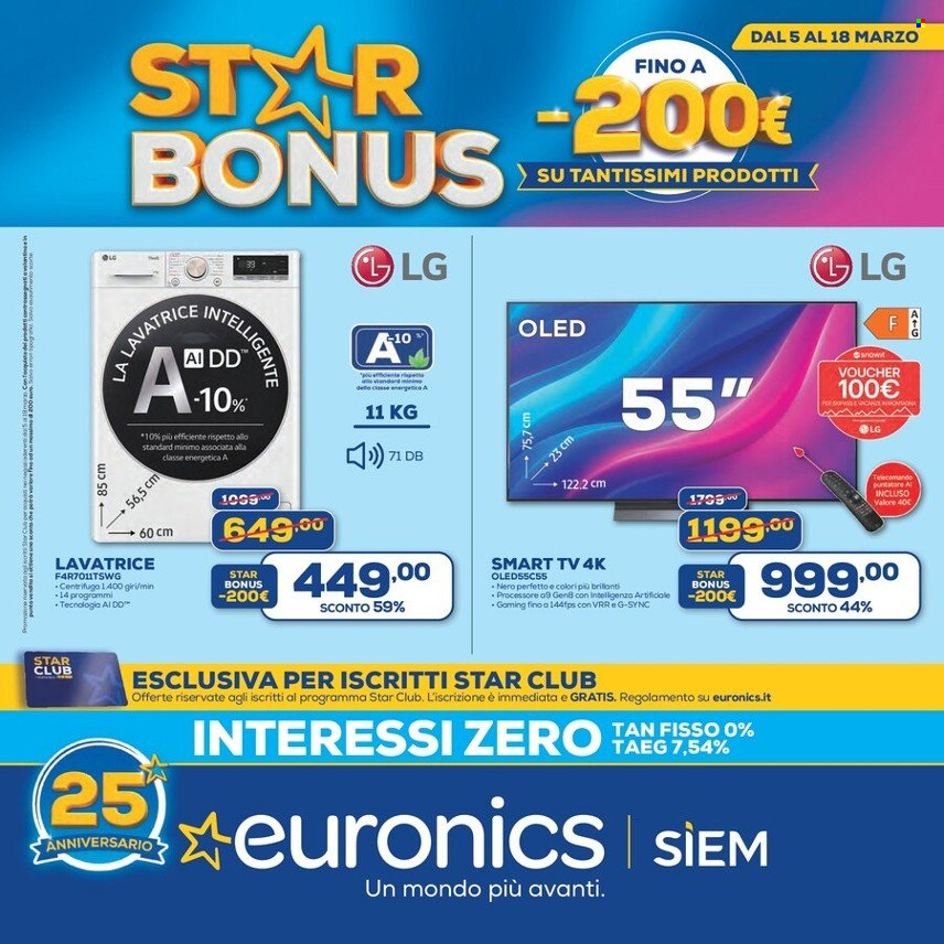 Volantino Euronics - 5/3/2026 - 18/3/2026. Pagina 1