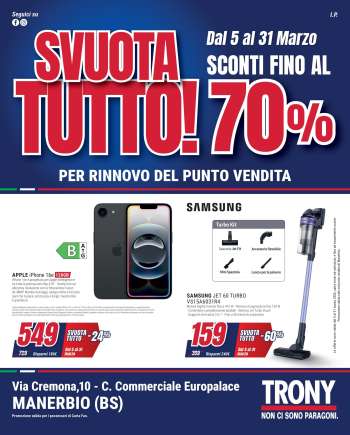 Volantino Trony - 5/3/2026 - 31/3/2026.
