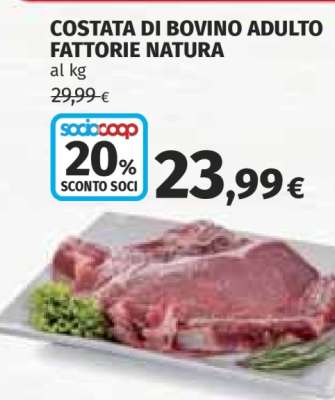 Costata di Bovino Adulto Fattorie Natura
