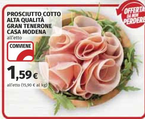 Prosciutto Cotto Alta Qualità Gran Tenerone Casa Modena
