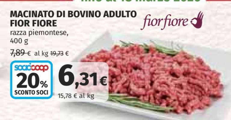 Macinato di Bovino Adulto Fior Fiore