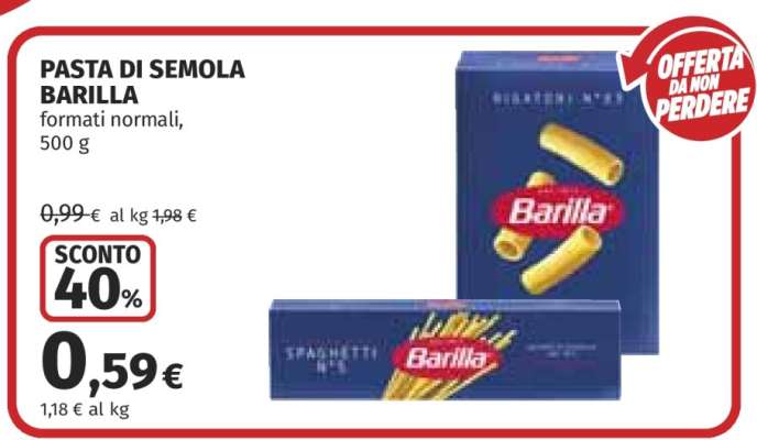PASTA DI SEMOLA BARILLA