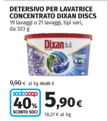 DETERSIVO PER LAVATRICE CONCENTRATO DIXAN DISCS